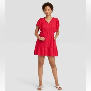 Knox Rose Pocket Dress in Red